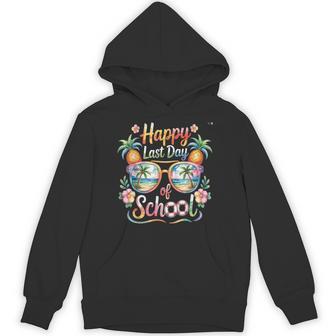 Happy Last Day Of School Tropical Pineapple Cute Tie Dye Hoodie - Thegiftio