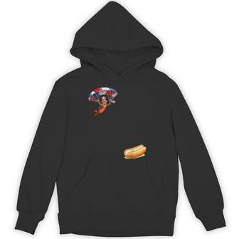 Hotdog Freedom Dive Hot Dog Jumping Into Bun Sausage Bbq Hoodie - Thegiftio UK