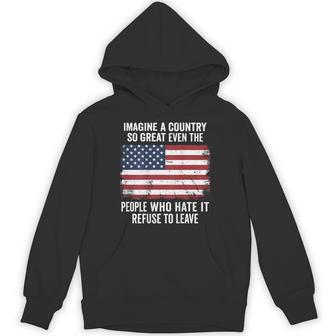 Imagine A Country So Great On Back Hoodie - Monsterry