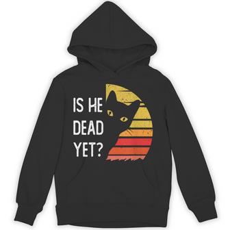Is-He-Vintage-Dead-Yet Cat Hoodie - Thegiftio UK