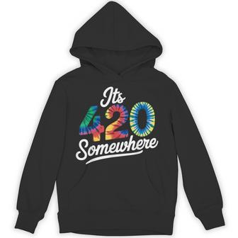 It's Always 420 Somewhere Tie Dye Cannabis Hoodie | Seseable UK