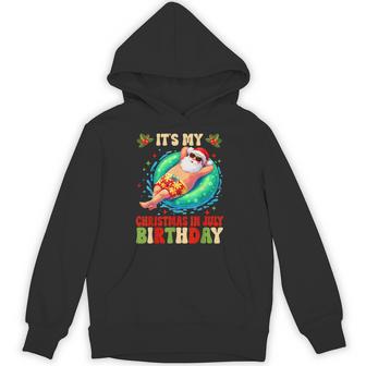 It's My Christmas In July Birthday Santa Summer Vacation Hoodie - Thegiftio UK
