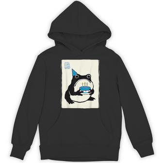 Japanese Kawaii Happy Birthday Grumpy Frog Birthday Hoodie - Thegiftio UK