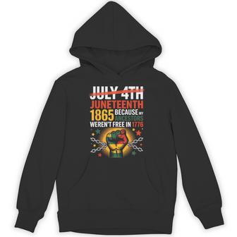Junenth 1865 Black History Freedom Pride Graphic Hoodie - Thegiftio UK