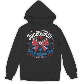 Junenth Is My Independence Day Since 1865 Red White Blue Hoodie - Thegiftio UK