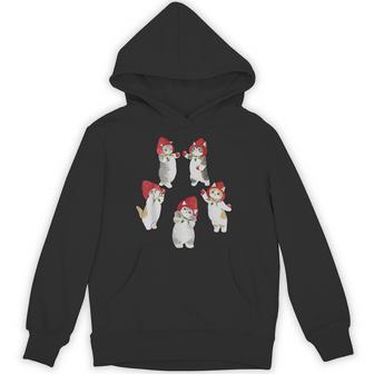 Kawaii Cats With Fruit Hats Strawberry Vintage Kitten Lover Hoodie - Thegiftio UK
