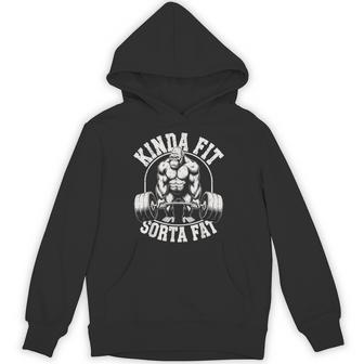 Kinda Fitorta Fat Gorilla 面白いワークアウトジムウェイトリフティング パーカー - Kawaiitshirt