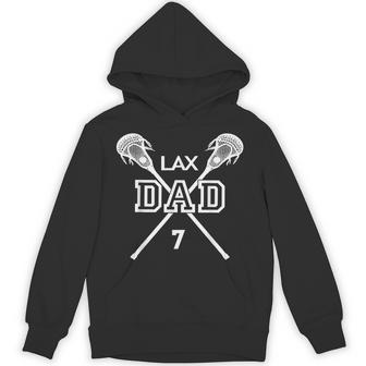 Lacrosse Dad Lax Dad Father Number 7 Hoodie - Thegiftio UK