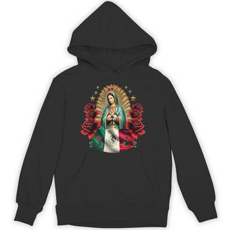 Our Lady Of Guadalupe In Roses Flowers Catholic Hoodie - Thegiftio UK