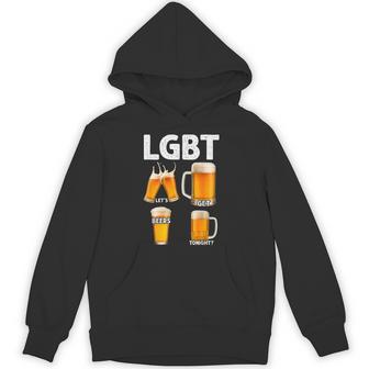 Lgbtq Let’S Get Beers Tonight Drink Night Time Hoodie - Thegiftio UK