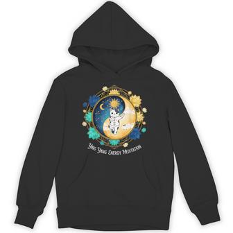 Life Happens 太極拳は猫陰陽エネルギー瞑想を助ける パーカー - Kawaiitshirt