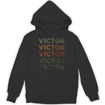 Love Heartictor グランジヴィンテージスタイル ブラック ビクター パーカー - Kawaiitshirt