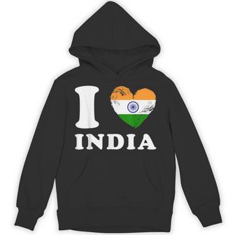 I Love India ハートフラッグインド パーカー - Kawaiitshirt