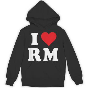 I Love Rm Initials I Heart RM First Last Name R M Hoodie - Thegiftio UK