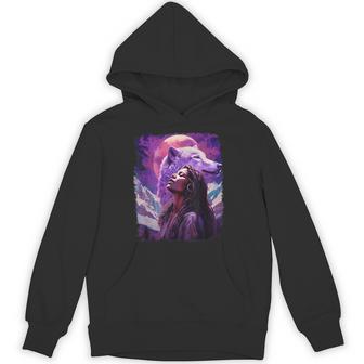 I Love Wolves ビンテージ ネイティブアメリカン パーカー - Kawaiitshirt