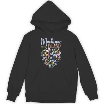 Mackinac Island Michigan Wildflowers Heart I Love Michigan Hoodie - Monsterry