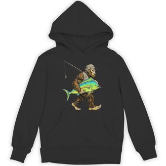 Mahi-Mahi Bigfoot Fisherman Saltwater Fishing Sasquatch Hoodie - Thegiftio UK