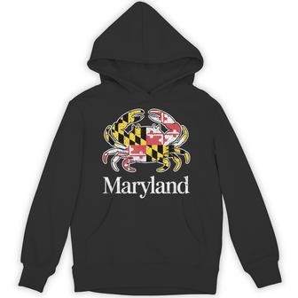 Maryland Crab State Flag Graphic Hoodie - Thegiftio UK
