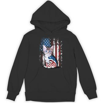Memorial Day Cat Kitten 4Th Of July Patriotic Usa Flag Hoodie - Thegiftio