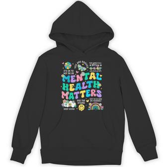 Mental Health Matters Awareness Therapy Human Brain Illness Hoodie - Thegiftio UK