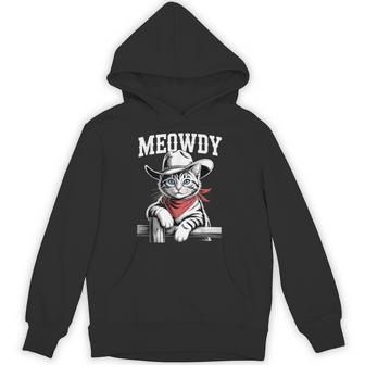 Meowdy Cat Cowboy Cat Vintage Western Country Cat Hoodie - Monsterry