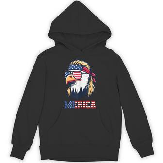 Merica Eagle Patriotic American Flag Usa 4Th Of July Hoodie - Thegiftio UK