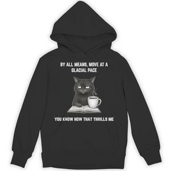 Move At A Glacial Pace You Know That Thrills Me Annoyed Cat Hoodie - Thegiftio UK
