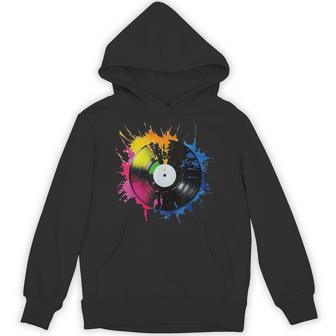 Music Lover Dj Turntable Retro Vintage Vinyl Record Player Hoodie - Thegiftio UK