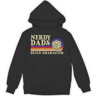 Nerdy Dads Build Character Rpg Tabletop Games Hoodie - Thegiftio UK