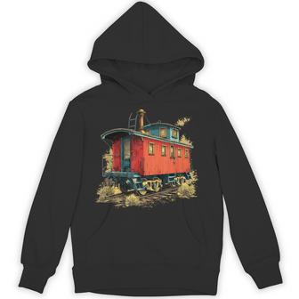 Nice Caboose Graphic For Railroad Lovers Hoodie - Thegiftio UK