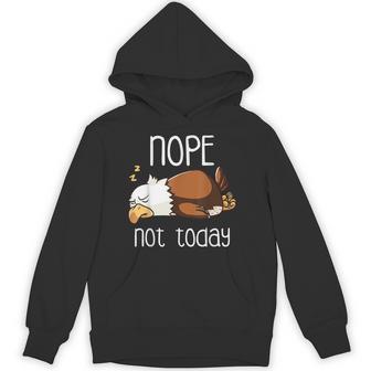 Nope Not Todayleeping American Bald Eagle Nap Early Bird パーカー - Kawaiitshirt