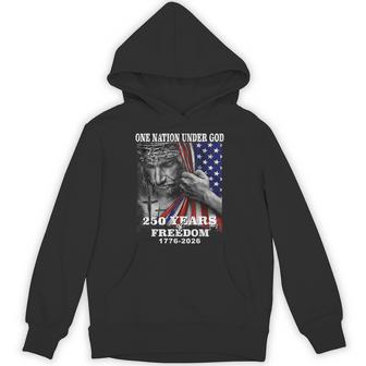 One Nation Under God 250 Years Of Freedom Hoodie - Thegiftio UK