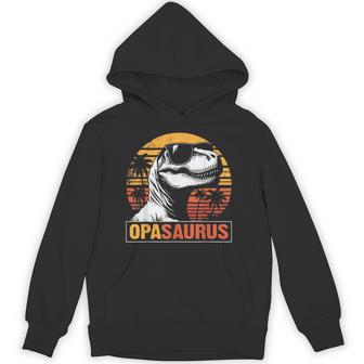 Opasaurus T Rex Dinosaur Opa Vintage Fathers Day Hoodie - Thegiftio UK