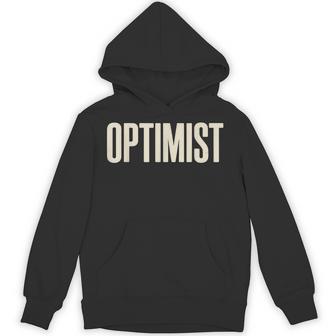 Optimist Bold Text Positive Mindset Motivation Inspiration Hoodie | Seseable UK