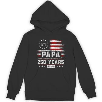 Papa American Flag 250 Years 4Th Of July Grandpa Hoodie - Thegiftio UK