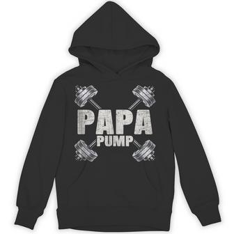 Papa Pump Fathers Day Workout Dad Hoodie - Monsterry DE