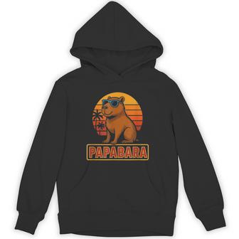 Papabara Capybara Vintage Father's Day Capybara Dad Hoodie - Thegiftio UK