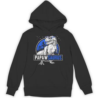 Papawsaurus T-Rex Papaw Saurus Dinosaur Family Matching Hoodie - Thegiftio UK