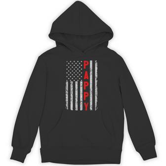 Pappy Patriotic Fathers Day Vintage American Flag Hoodie - Thegiftio UK