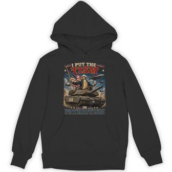 Patriotic 4Th Of July Meme I Put The Tism In Patriotism Hoodie - Thegiftio UK