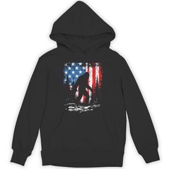 Patriotic Bigfoot Sasquatch 4Th Of July Usa American Flag Hoodie - Thegiftio UK