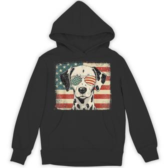 Patriotic Dalmatian Dog Lover Usa Flag 4Th Of July Hoodie - Thegiftio UK