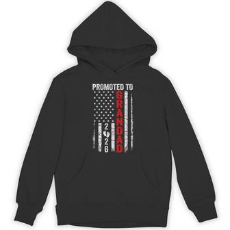 Patriotic Promoted To Grandad 2026 First Time New Grandad Hoodie - Thegiftio UK