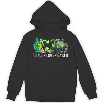 Peace Love Earth Day Everyday Love Earth Environmentalist Hoodie - Thegiftio