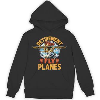 Pilot Retirement Father's Day Grandpa Aircraft Airplane Hoodie - Thegiftio UK
