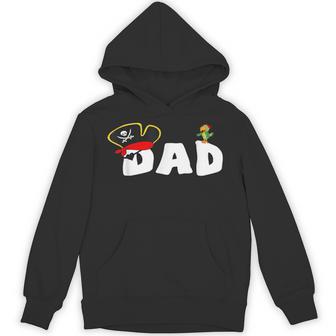 Pirate Dad Daddy Skull Pirate's Hat Crossbones Hoodie - Monsterry