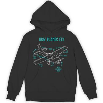 How Planes Fly Airline Pilot Aviation Aircraft Lover Hoodie - Thegiftio UK