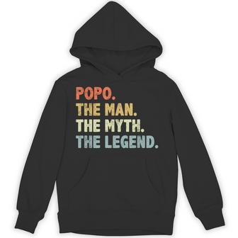 Popo The Man Myth Legend Father’S Day For Popo Hoodie - Thegiftio UK