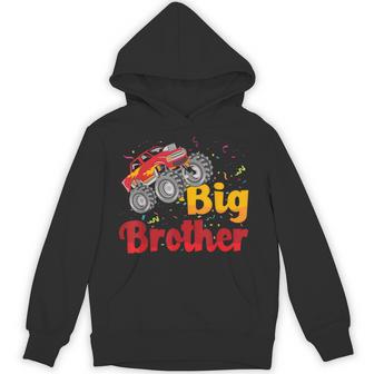 Promoted To Big Brother Monster Truck Baby Announcement Hoodie - Monsterry