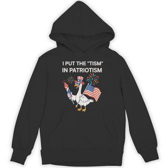 I Put The 'Tism' In Patriotism Goose American Pride Hoodie - Thegiftio UK